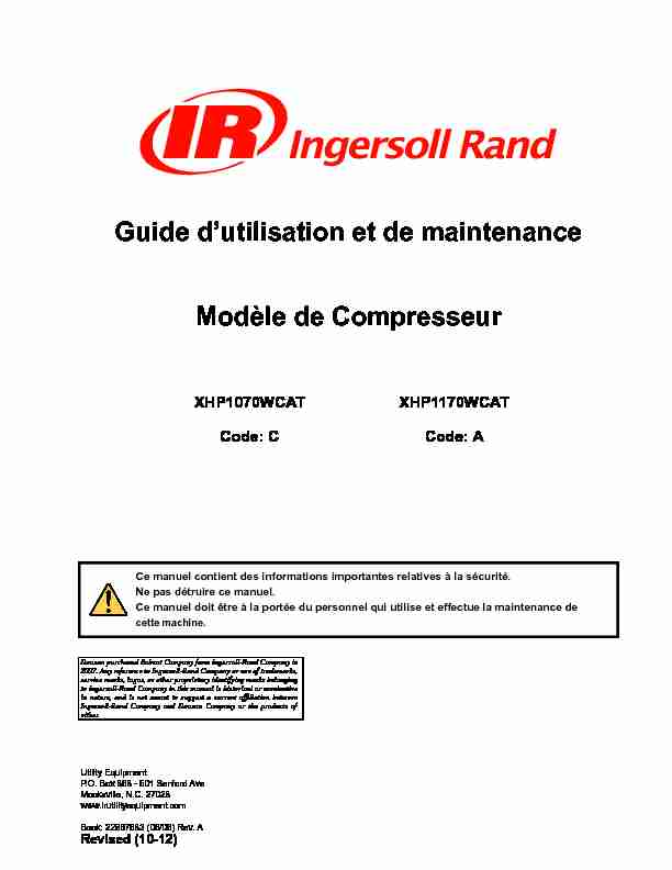 [PDF] Guide dutilisation et de maintenance Modèle de Compresseur