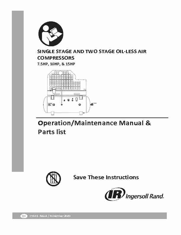 Operation/Maintenance Manual & Parts list
