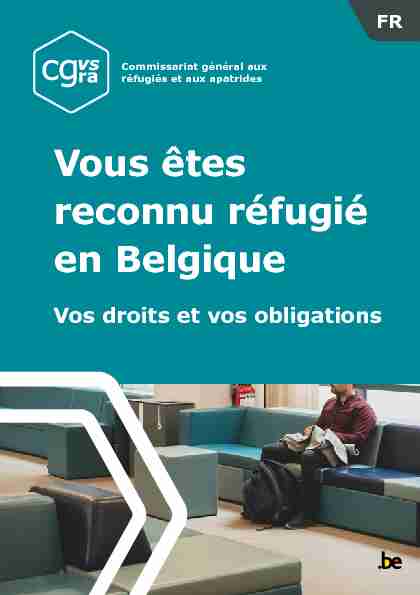 [PDF] Vous êtes reconnu réfugié en Belgique - CGRA