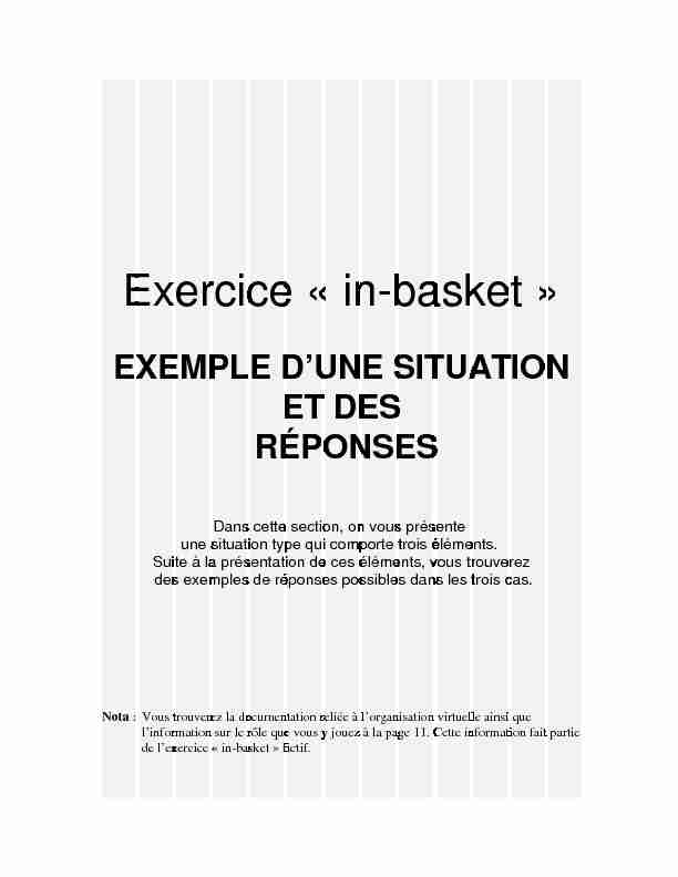 [PDF] Exercice « in-basket » - ENTREVUES CONSEILS