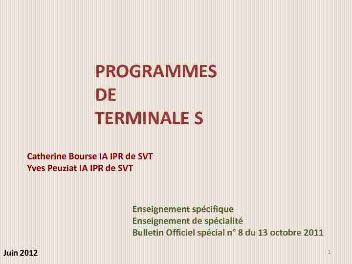 Programme TS