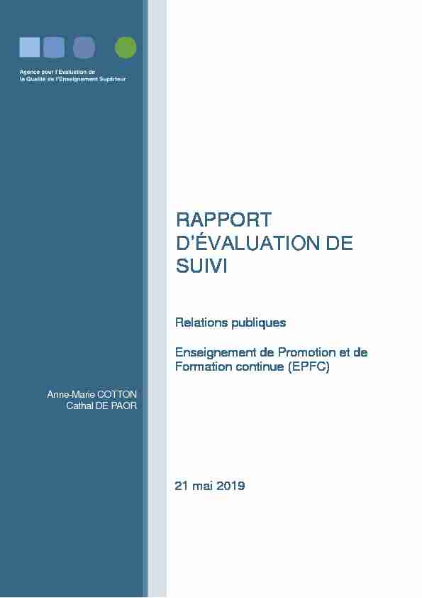[PDF] RAPPORT DÉVALUATION DE SUIVI - EPFC