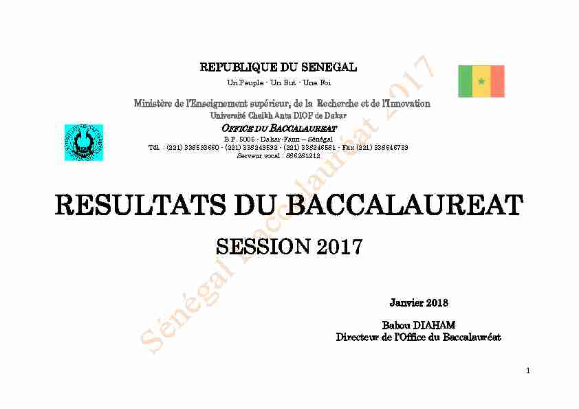 [PDF] LES RESULTATS AUX EXAMENS - Office du bac
