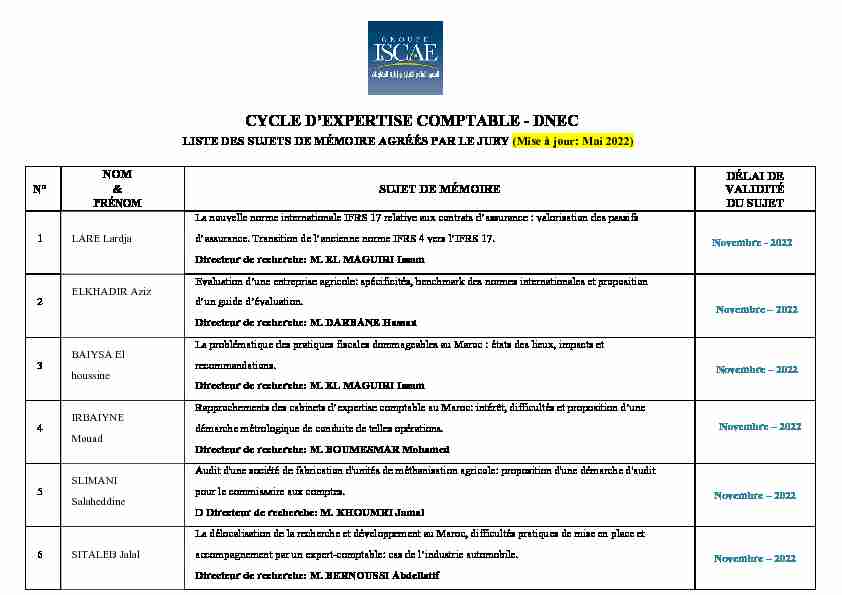CYCLE DEXPERTISE COMPTABLE - DNEC