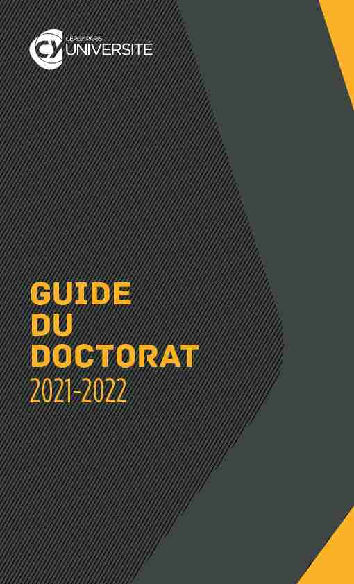 Guide du doctorat 2021-2022