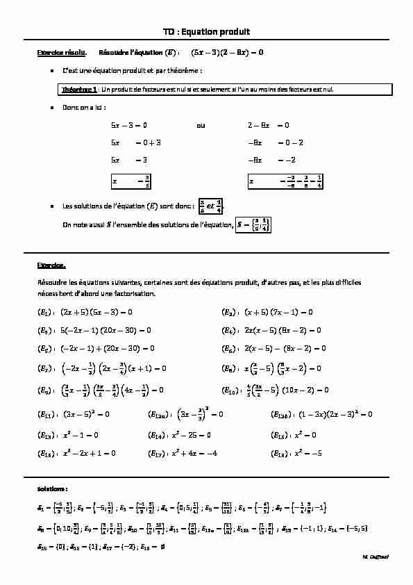 [PDF] TD : Equation produit - Math93