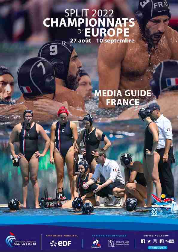 Dossier de presse - Championnats dEurope - Split 2022 - VF