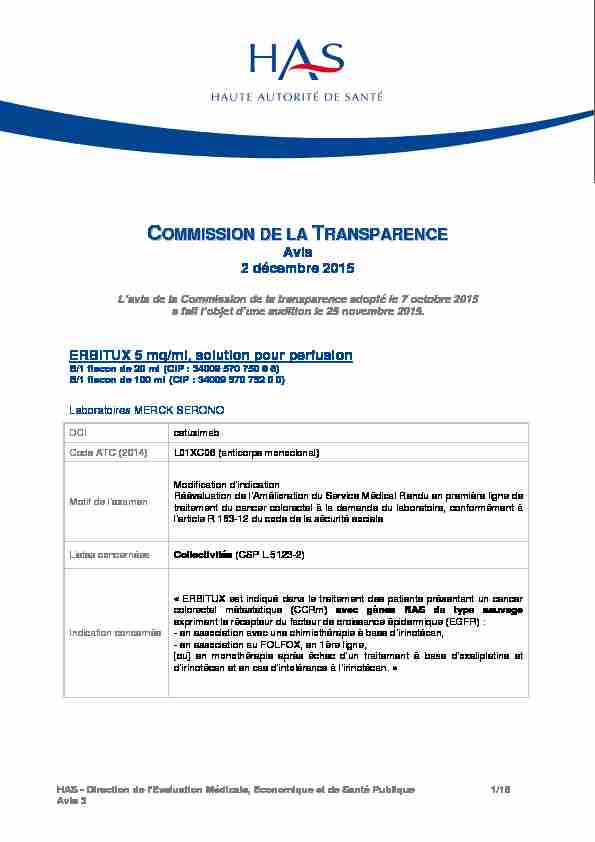 COMMISSION DE LA TRANSPARENCE