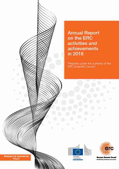Annual Report on the ERC activities and achievements in 2018