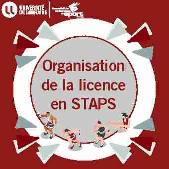 Organisation de la licence en STAPS