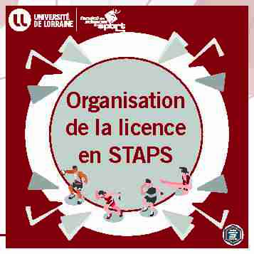 Organisation de la licence en STAPS