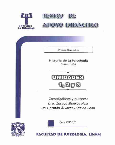 [PDF] Historia de la Psicología - Facultad de Psicologia UNAM