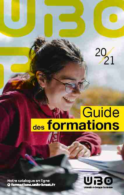 [PDF] Guide des formations - UBO