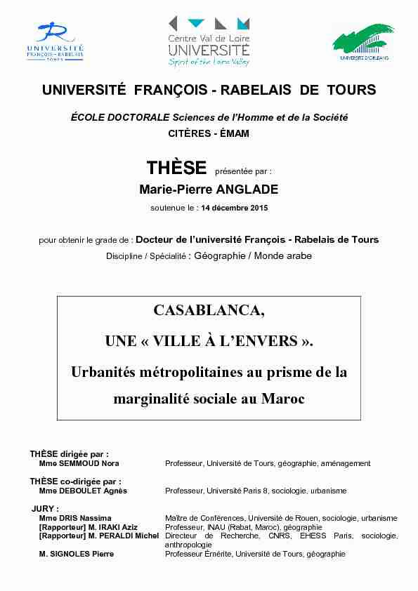 [PDF] CASABLANCA, UNE - Université de Tours