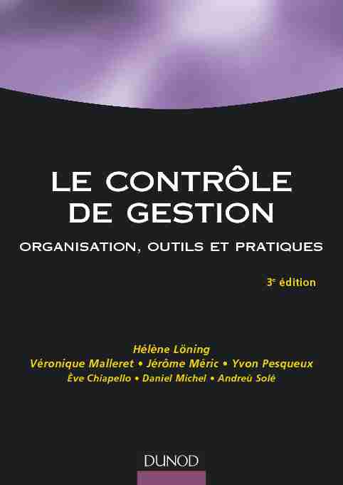 Le contrôle de gestion - 3e édition