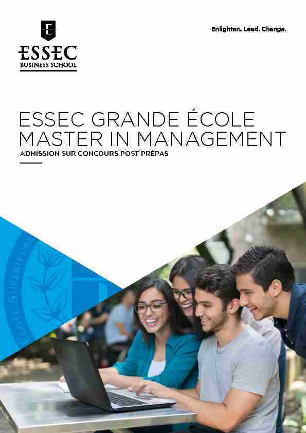 [PDF] ESSEC GRANDE ÉCOLE MASTER IN MANAGEMENT