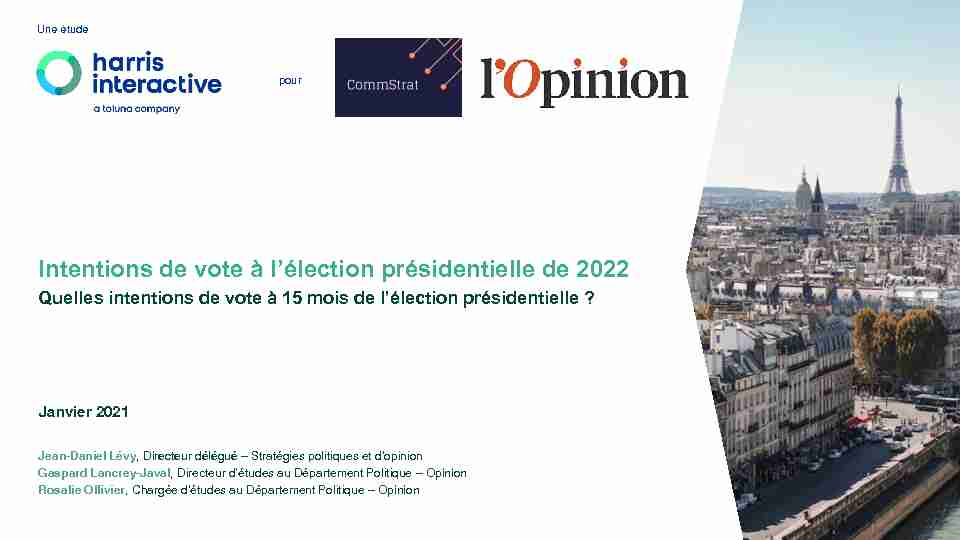 Intentions de vote à lélection présidentielle de 2022