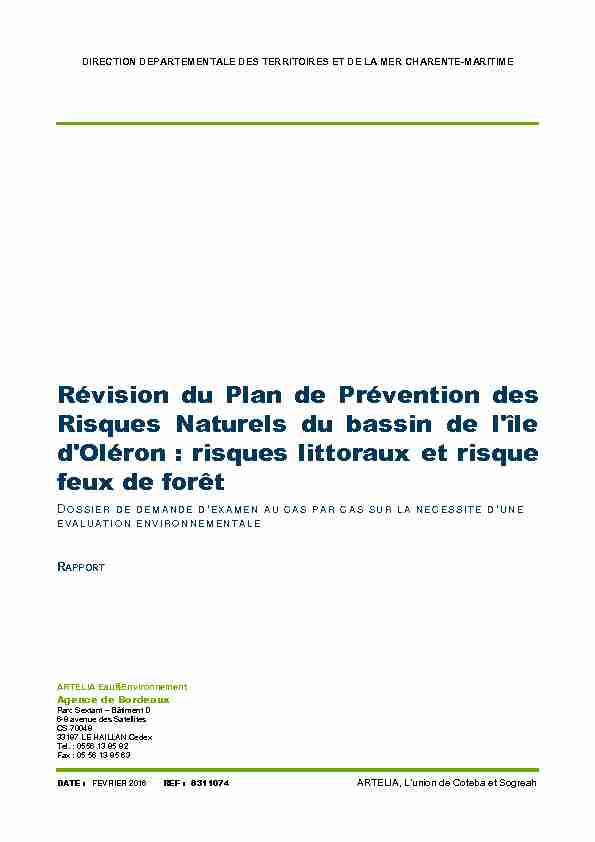Révision du Plan de Prévention des Risques Naturels du bassin de l