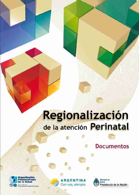 [PDF] Regionalización de la atención perinatal - Banco de Recursos
