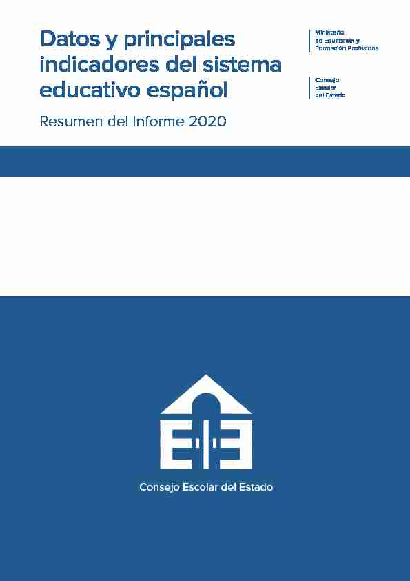 Datos y principales indicadores del sistema educativo español