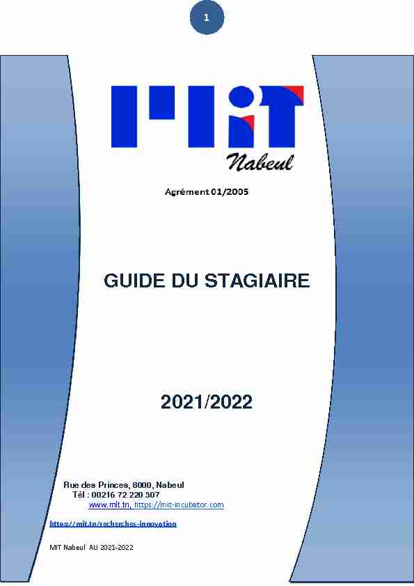 GUIDE DU STAGIAIRE 2021/2022