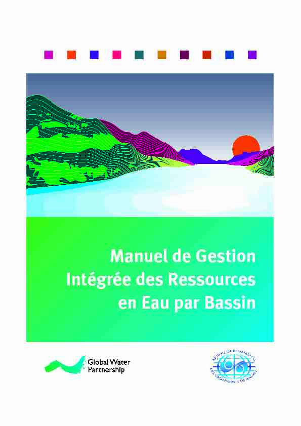 [PDF] Manuel de Gestion Intégrée des Ressources en Eau par Bassin