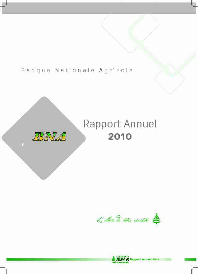 [PDF] Rapport Annuel 2010 - BNA