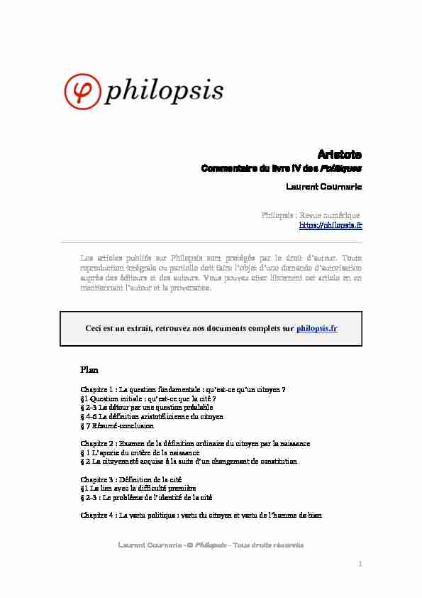 [PDF] Aristote - Philopsis