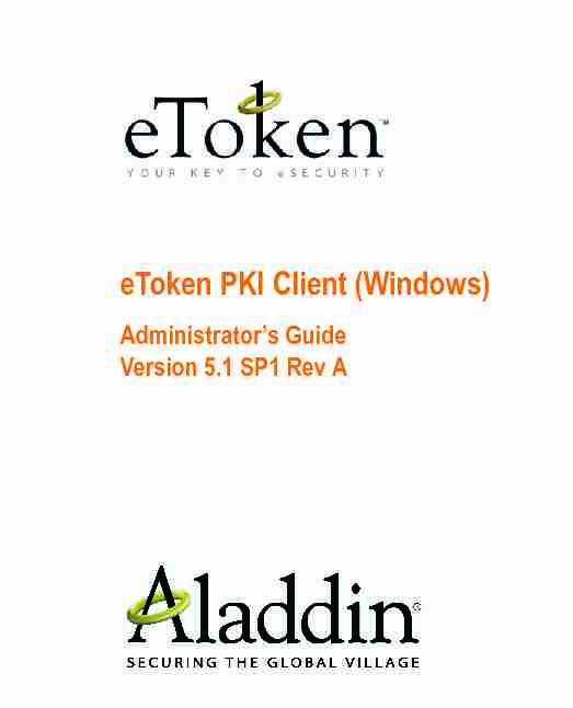 eToken PKI Client 5.1 SP1