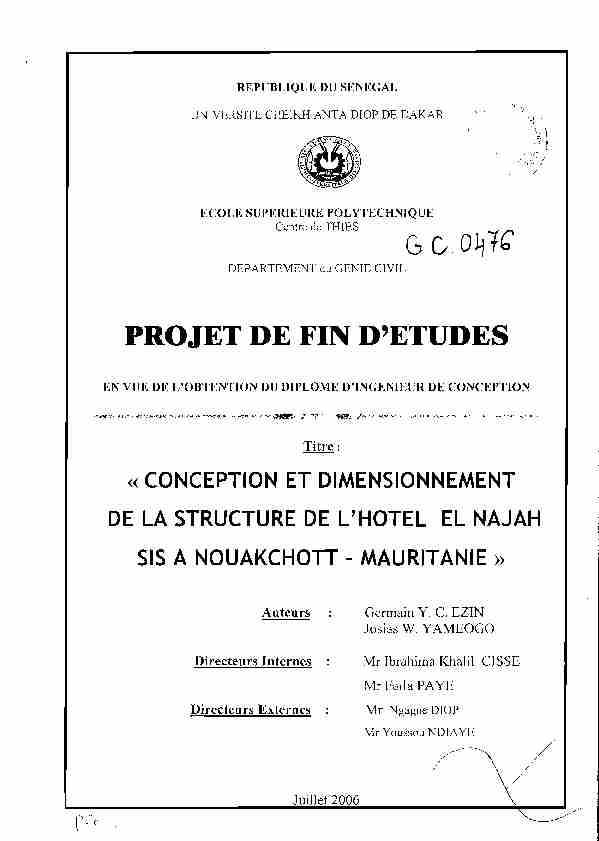 [PDF] Conception et dimensionnement de la structure de lhôtel El Najah