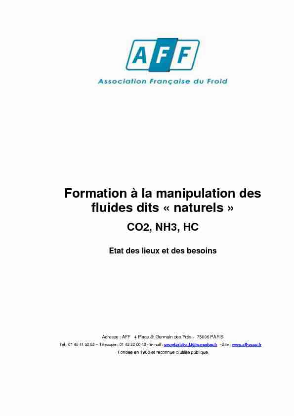 [PDF] Formation à la manipulation des fluides dits « naturels - Eduscol