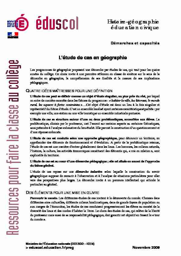 [PDF] Létude de cas en géographie - mediaeduscoleducationfr