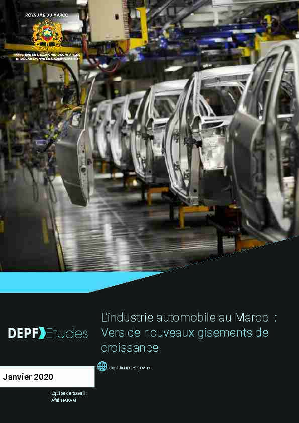 [PDF] Etude sur Lindustrie automobile au Maroc