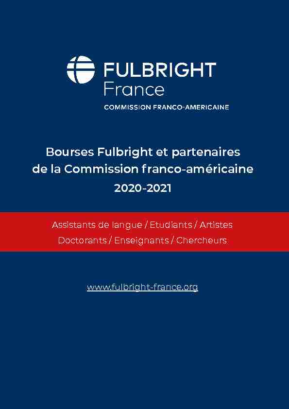 Bourses Fulbright et partenaires de la Commission franco-américaine