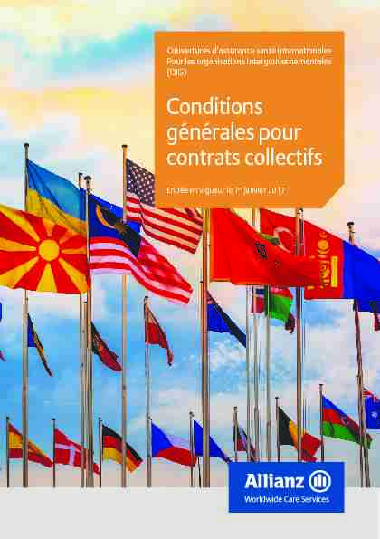Conditions générales pour contrats collectifs