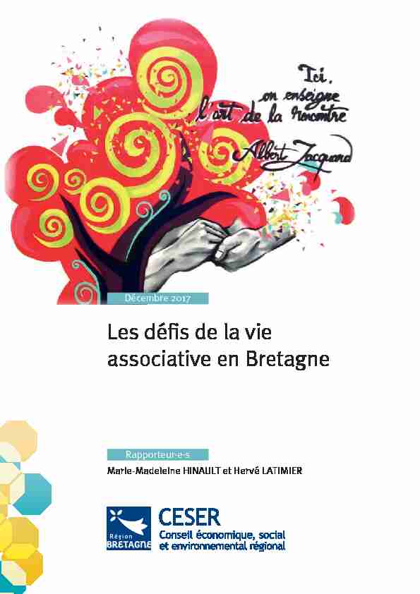[PDF] Les défis de la vie associative en Bretagne - (Ceser) de Bretagne