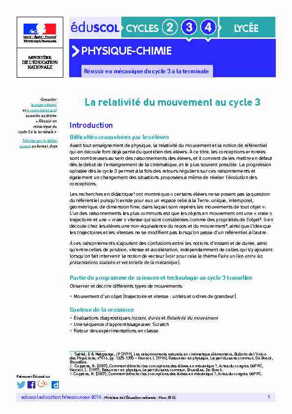 [PDF] La relativité du mouvement au cycle 3 - mediaeduscoleducationfr