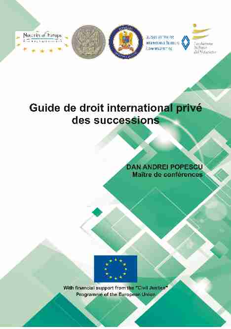 [PDF] Guide de droit international privé des successions - CNUE