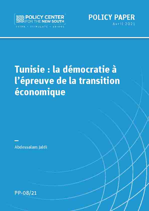 [PDF] Tunisie : la démocratie à lépreuve de la transition économique