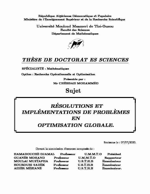 [PDF] th`ese de doctorat es sciences - UMMTO