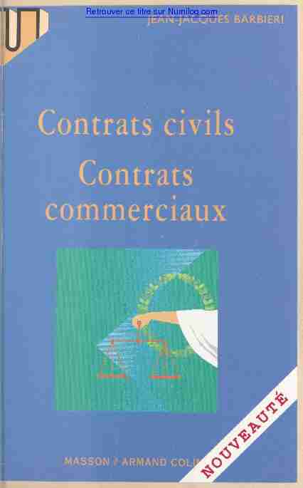 Contrats civils contrats commerciaux
