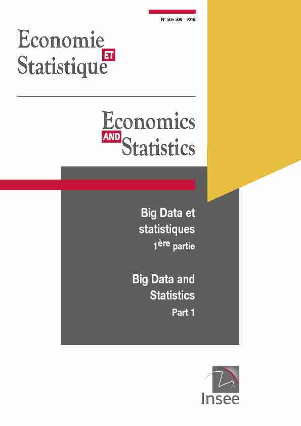 Economie Statistique Economics Statistics