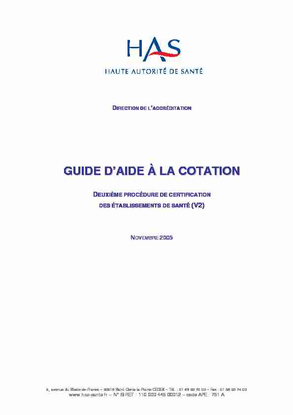 [PDF] GUIDE DAIDE À LA COTATION