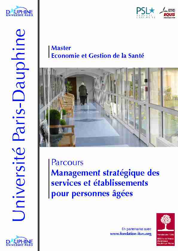 [PDF] Management stratégique des services et établissements pour