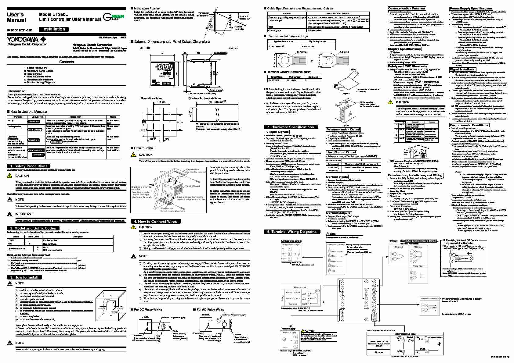 [PDF] Users Manual - Yokogawa