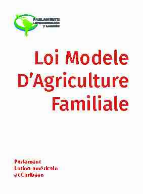 Loi Modele DAgriculture Familiale