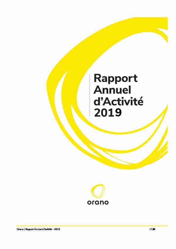 Rapport Annuel dActivité – 2019 1/138 - Orano