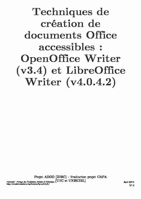 Techniques de création de documents Office accessibles