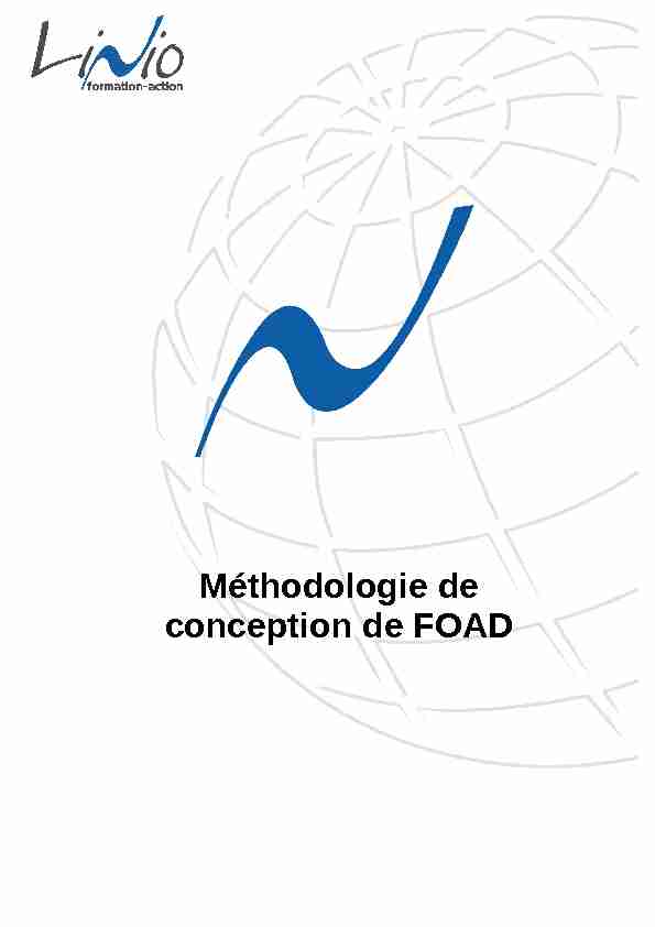 Méthodologie de conception de FOAD