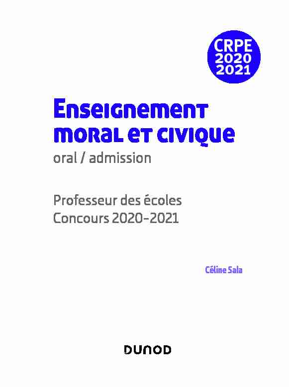 Enseignement moral et civique CRPE 2020-2021